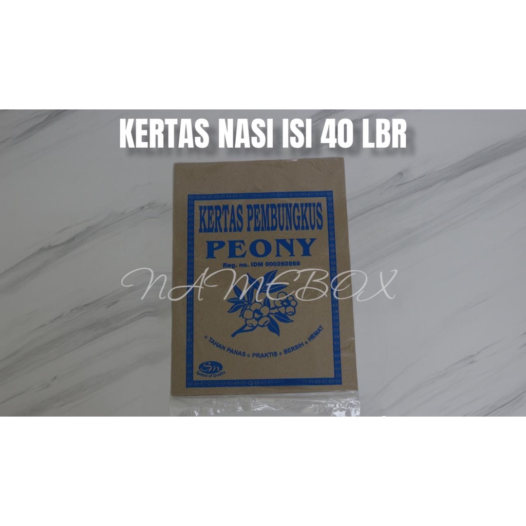 

Kertas Nasi Pembungkus Makanan Isi 40 Lembar