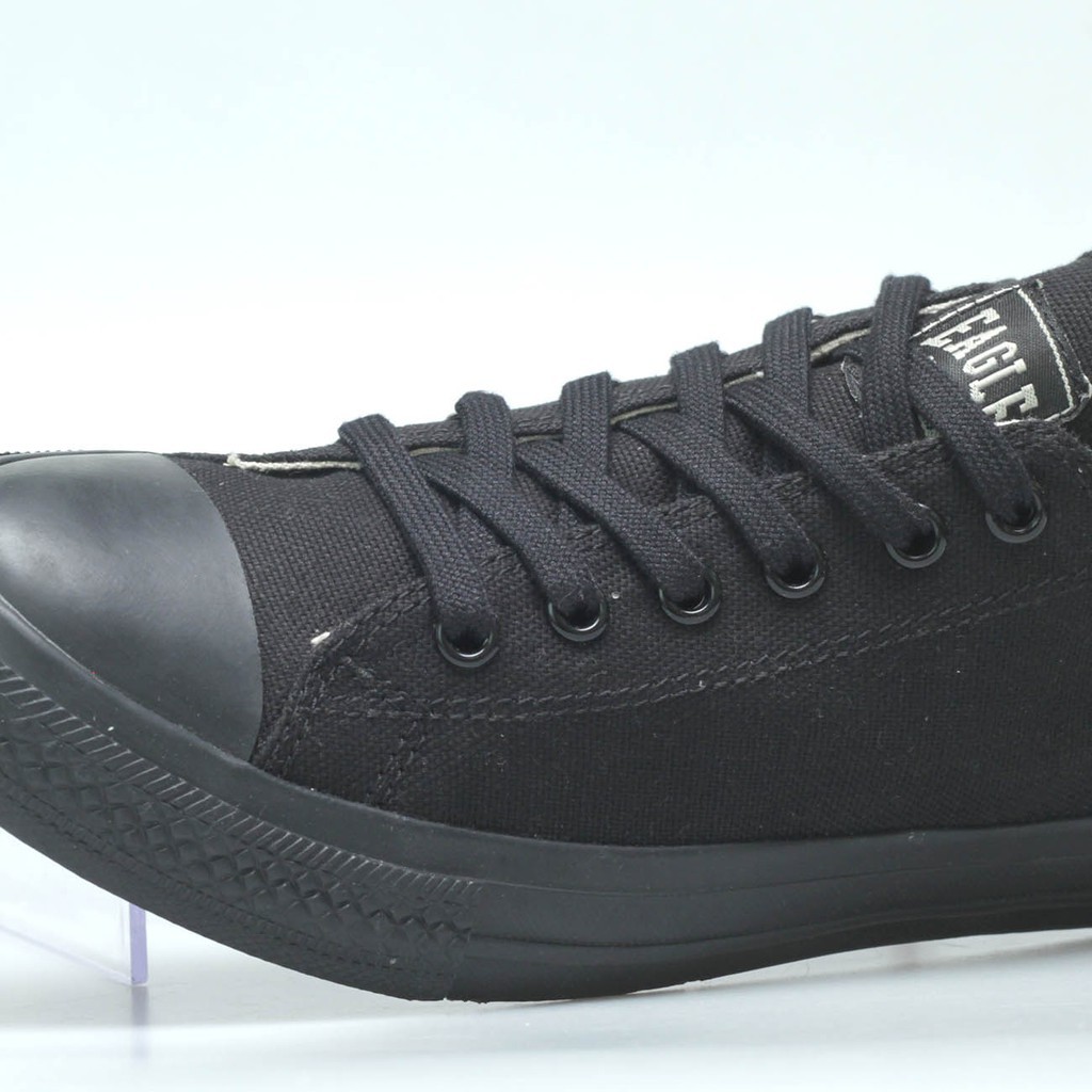 mn67hj Sepatu Eagle Johnson Full Black – Casual Shoes