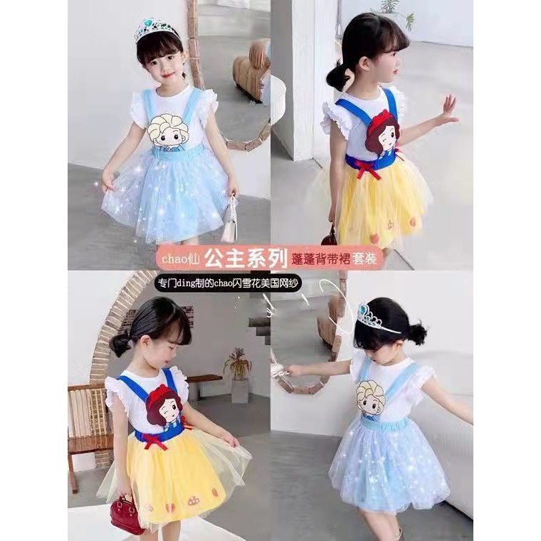 Tutu Princess Dress Snow White dan Elsa