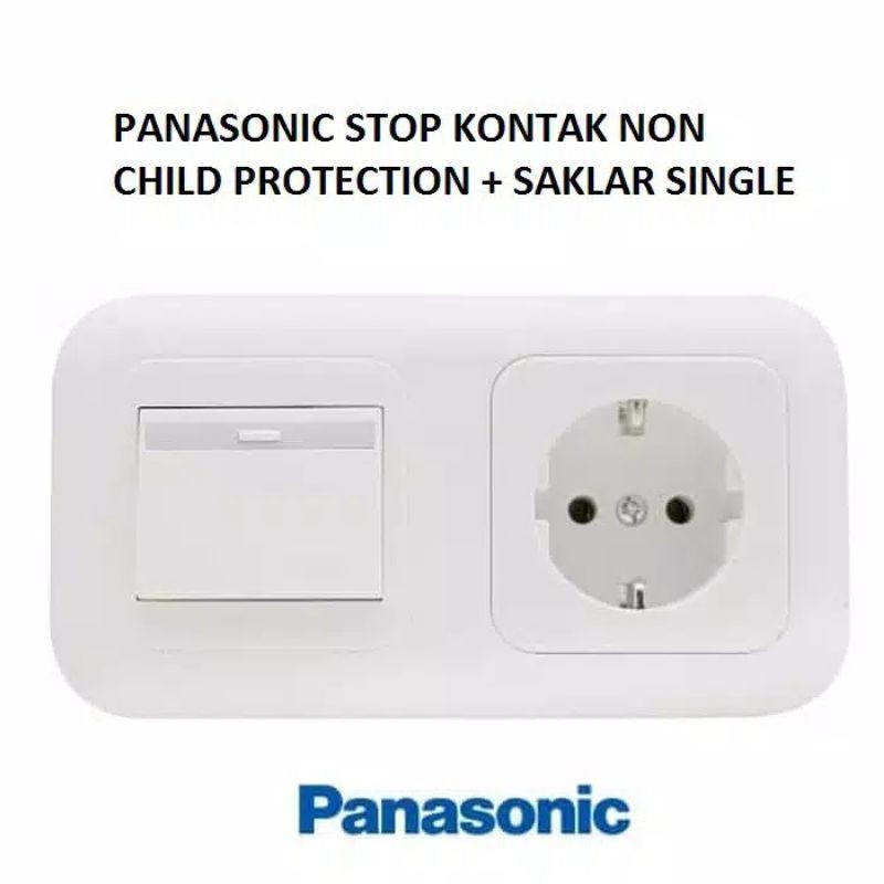 PANASONIC STOP KONTAK SAKLAR ENGKEL &amp; SERI DOBEL 2 GANG WIRELESS SERIES