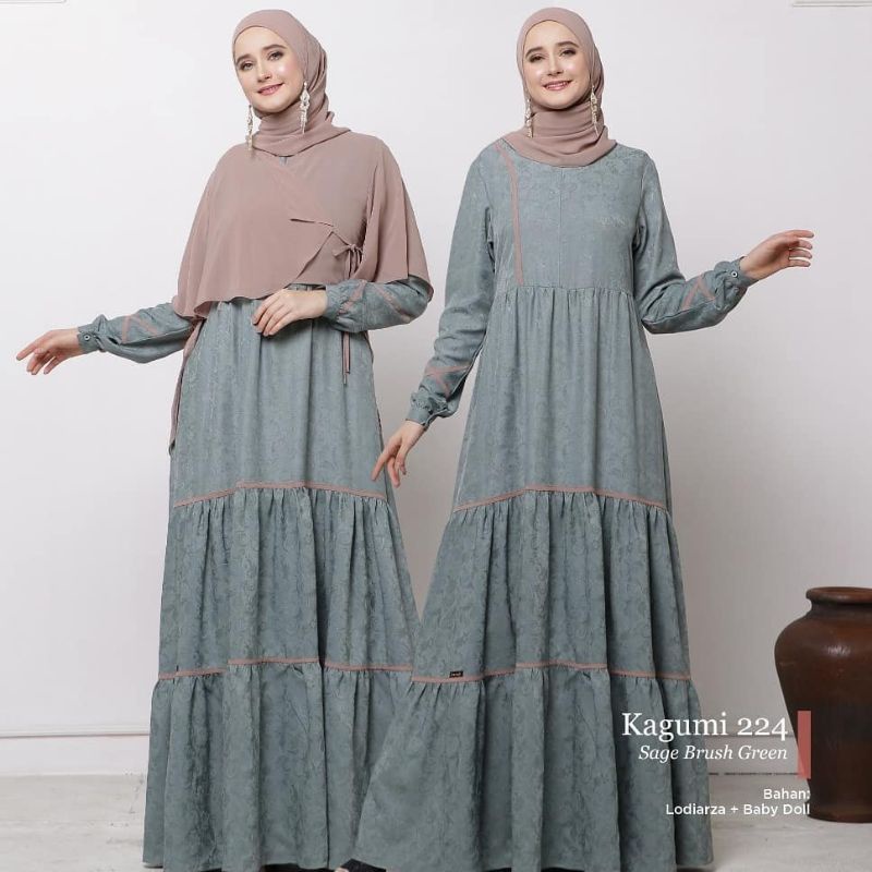 Gamis Kagumi 224 Sage Brush Green/ Gamis Anak Kagumi Kids 98 Sage Brush Green