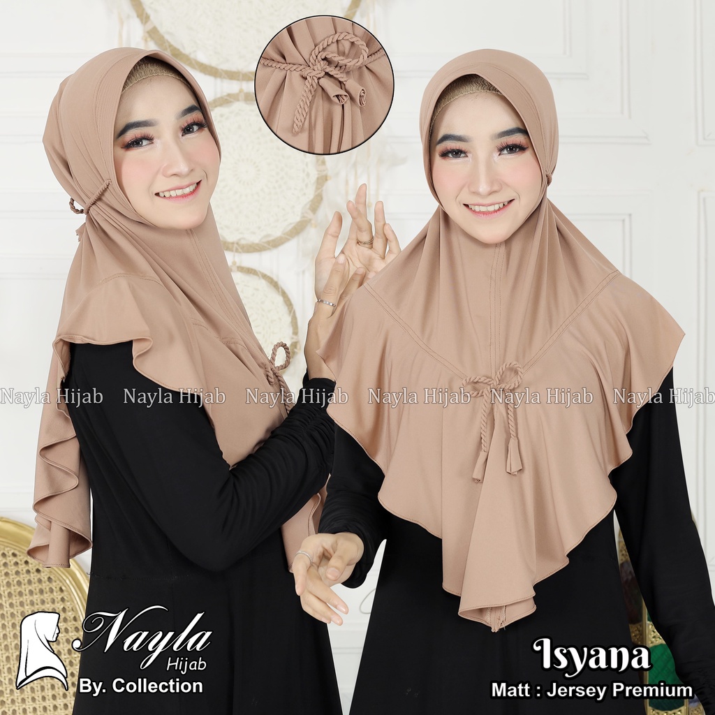 Kerudung Instan Tali Kepang Isyana Hijab Instan Jersey Airis Jilbab Terbaru Nayla Hija'b