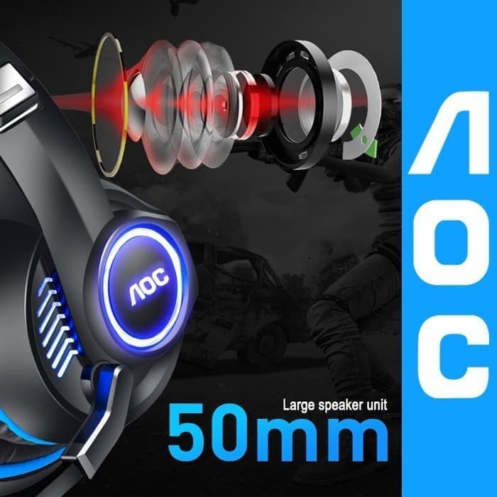 Headset Gaming AOC HS100 3.5 Channel Sound Effect