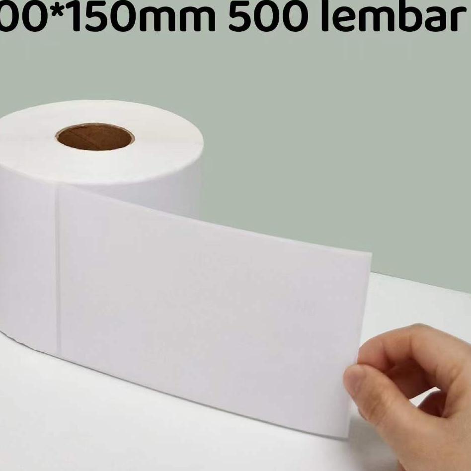 

Oke Price.. Kertas Thermal/Kertas Print Thermal Tempel 100x150mm & 100x100mm (isi 500 lembar)