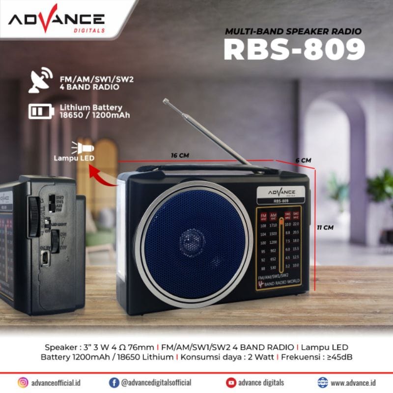 Advance Radio Multi-fungsi, Radio FM Full-band, Advance Radio RBS-805B / RBS805B