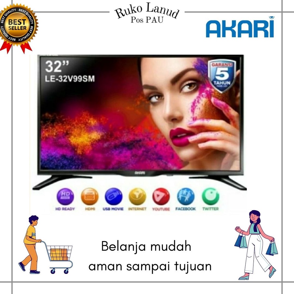 Akari LED TV 32 Inch LE-32V99SM Smart Digital TV