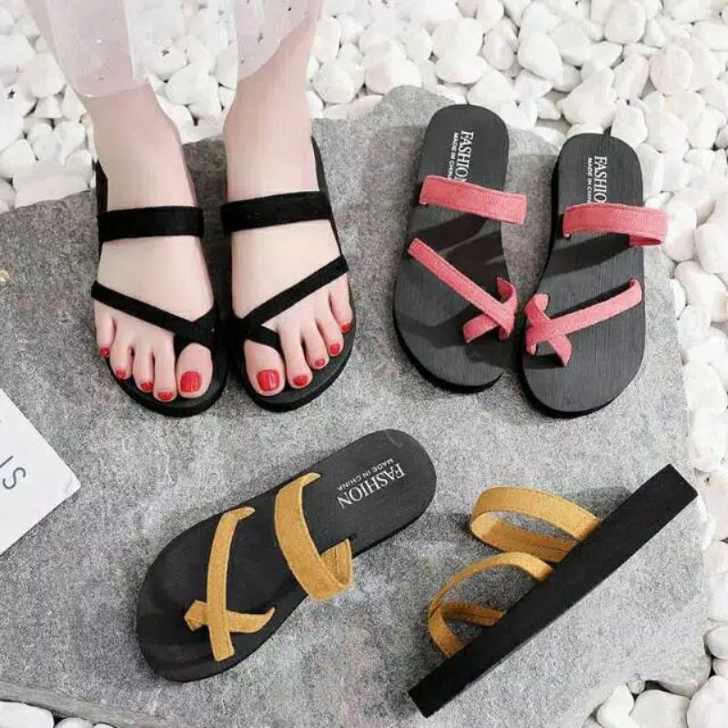 sandal webing wanita sandal tali wanita sandal teplek spon wanita