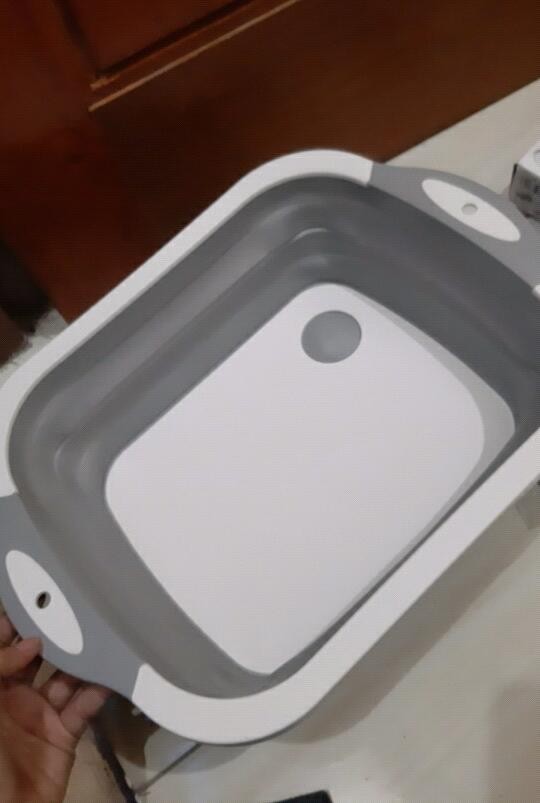 Talenan Lipat Baskom Wadah Sayur Buah Serbaguna 3 In 1 [new]