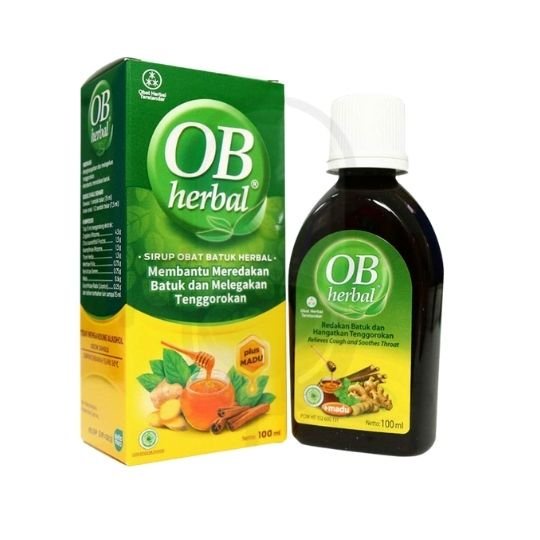 OB HERBAL Syrup 100 ML - Obat Batuk Sakit Tenggorokan Herbal 60 ML Dewasa Sirup