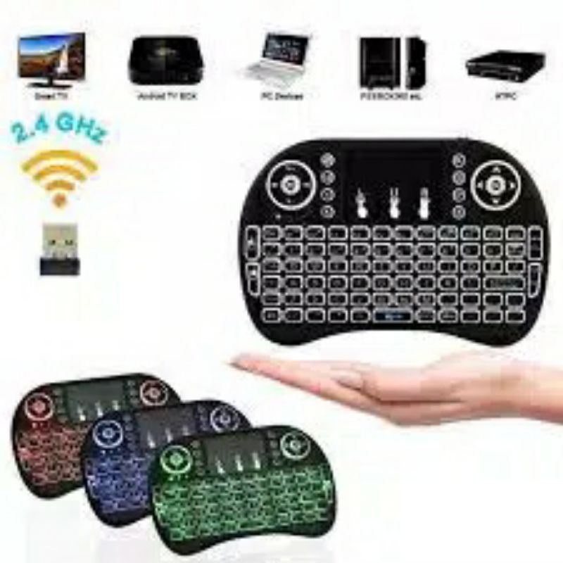 Mini Keyboard i8 Backlit Mouse Keypad Wireless Touchpad Nirkabel Tanpa Kabel Asus