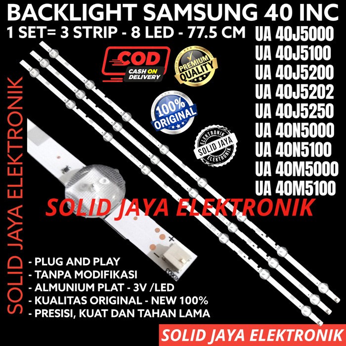 BACKLIGHT TV SAMSUNG UA 40J5000 40M5000 AK DK BL TV LAMPU LED UA40J5000AK UA40M5000AK 8K 3V 40 INC