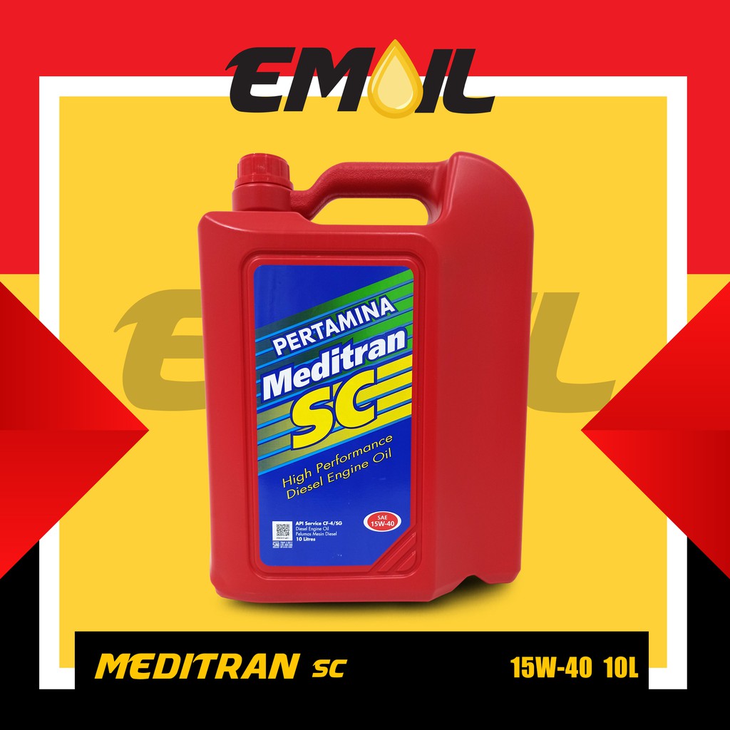 Oli pertamina meditran sc sae 15w-40 galon 10 liter