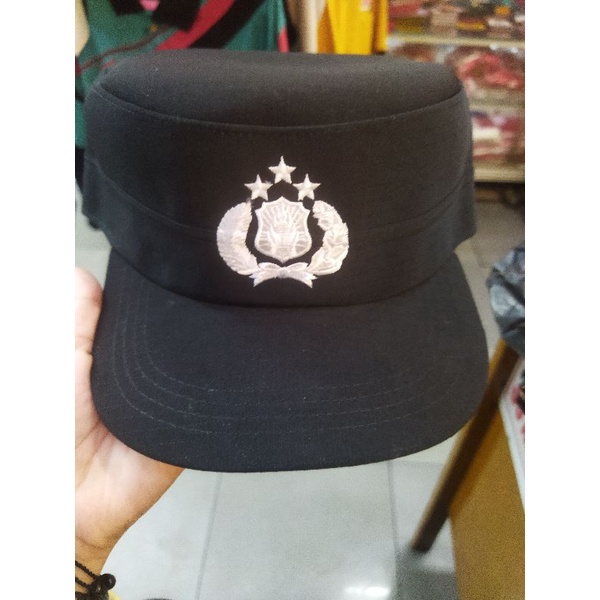 TOPI KOMANDO POLISI BINTARA /TOPI KOMANDO PAMA/TOPI KOMANDO PAMEN HITAM/TOPI POLRI TERBAR