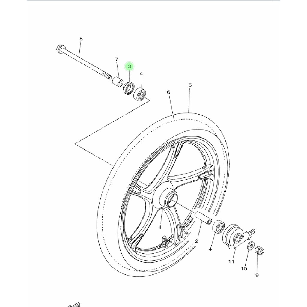 SIL SEAL RODA DEPAN KANAN MIO J M3 S Z SOUL GT FINO FI XRIDE X RIDE 115 GEAR 125 ORIGINAL YGP 93106-20816