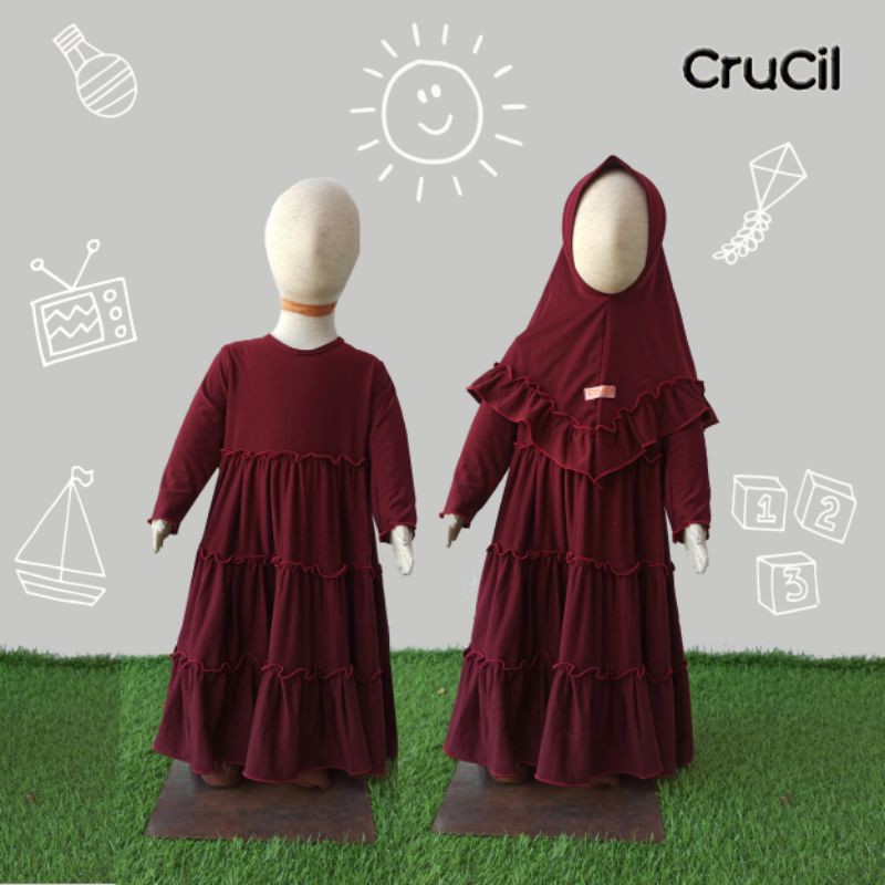 CruCil Gamis Susun Rample Mom