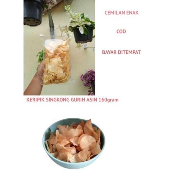 

Cemilan Keripik singkong Original Gurih 160 Gram / Keripik singkong