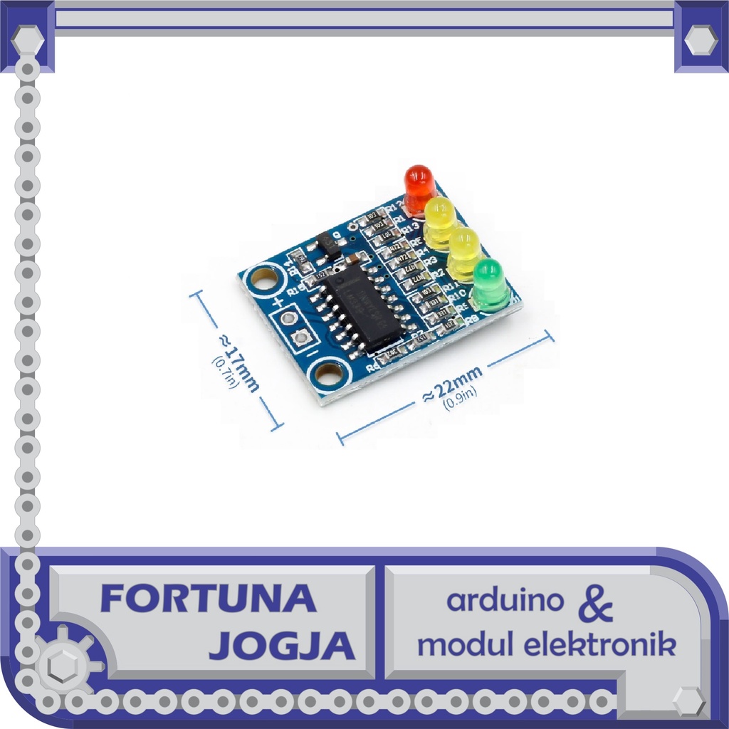 Modul Indikator Kapasitas Baterai 12V 4 LED