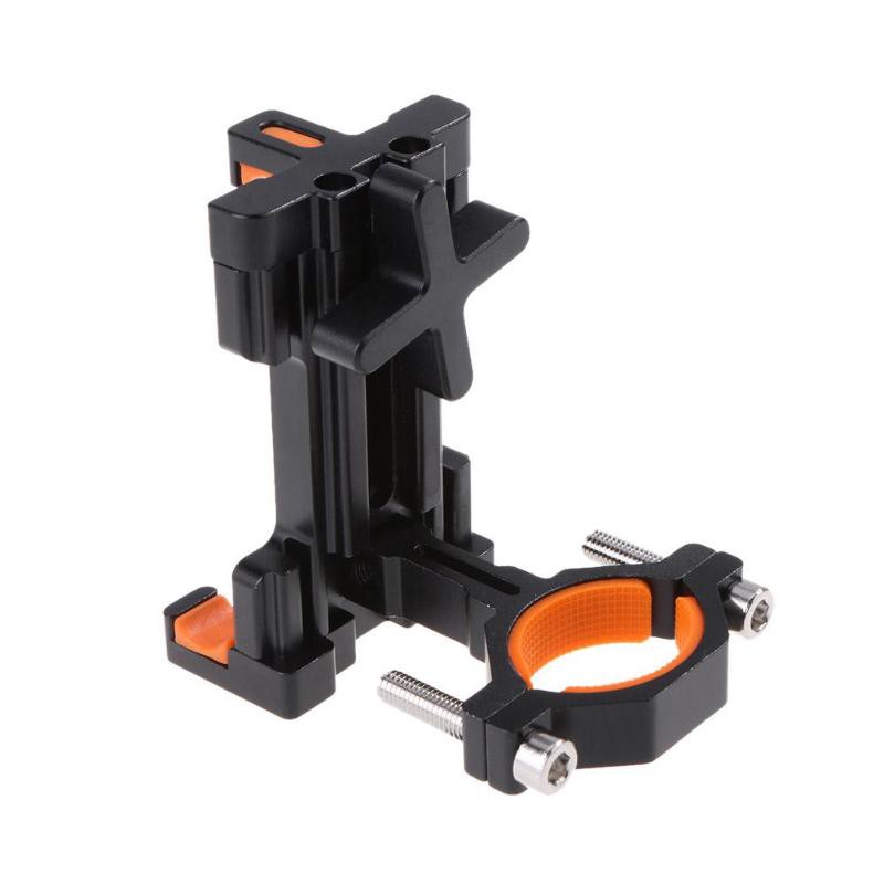 Holder Smartphone Sepeda Aluminum Handlebar Bracket Anti Slip - BM03 - Black/Orange