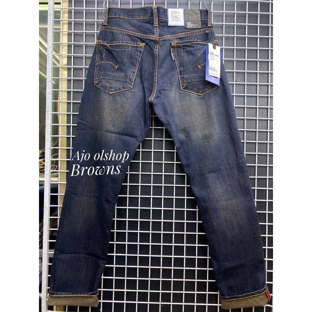 celana jeans panjang hitam bombogie standar reguler/ celana jeans hitam polos bombogie distro premium