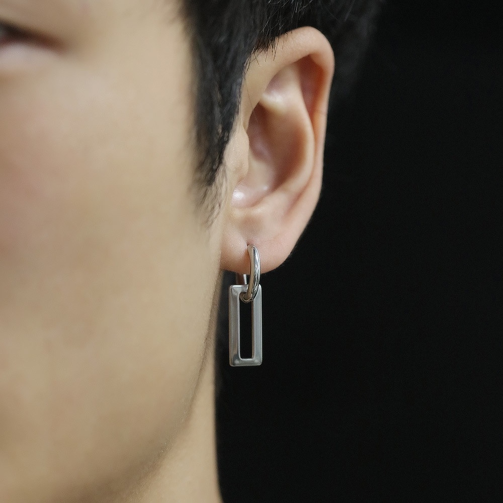 Stainless Steel Ear Buckle Simple and Fashionable Geometric Men and Women Earrings Street Students Earring