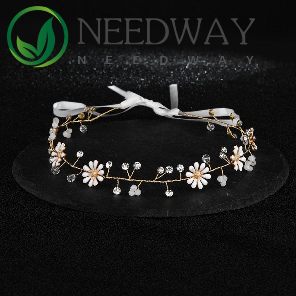 Needway  Headband Party Vintage Daisy Flower Wedding Hair Tiara