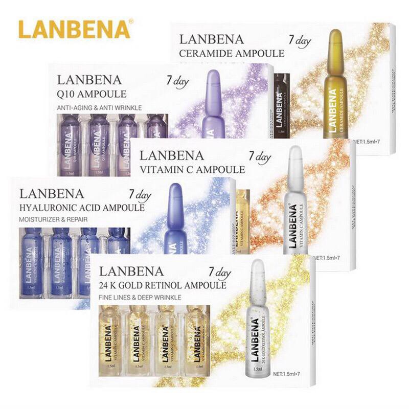 (Satuan) LANBENA SERUM 7 days Serum Vit C Ceramide 24K Q10 Hyaluronic Acid Lanbena Ampoule