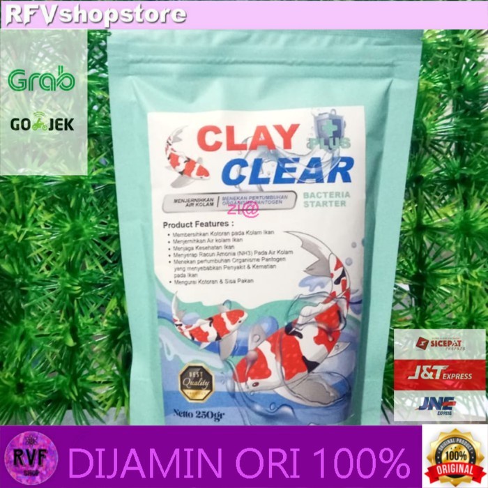 CLAY CLEAR PLUS TOSCA 250gr Bacteria BAKTERI STARTER KOLAM IKAN KOI