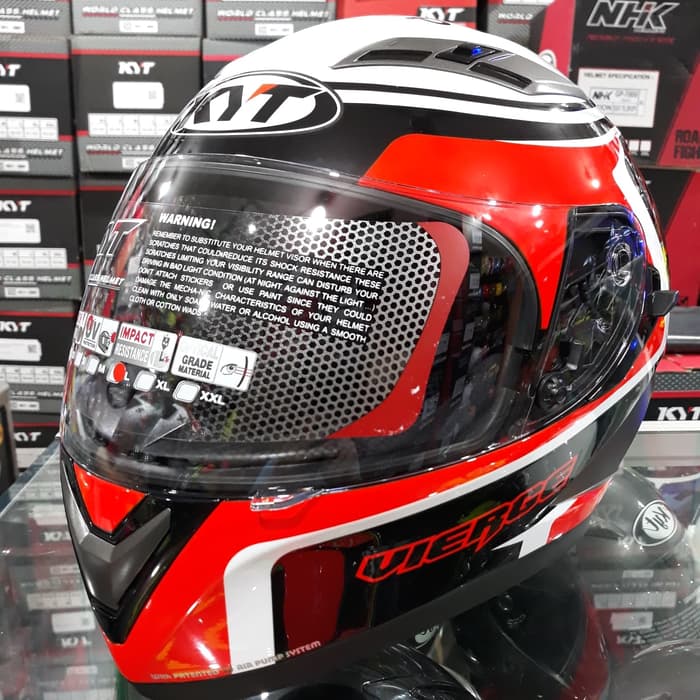 Helm KYT Vendetta2 Xavi Vierge Black / Red Fluo "Never Stop Dreaming"