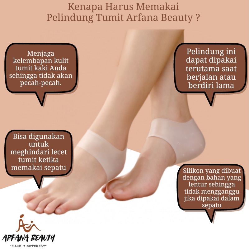 Silikon Silicon Pelindung Tumit Kaki Wanita Heels Protector Lembut Anti Crack Woman Gel Anti Nyeri Soft Gel Anti Lecet Telapak Kaki Cewek