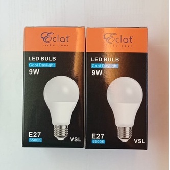 Lampu Bohlam Led bulb eclat 9 watt 9W Putih CDL / kuning warmwhite - Putih