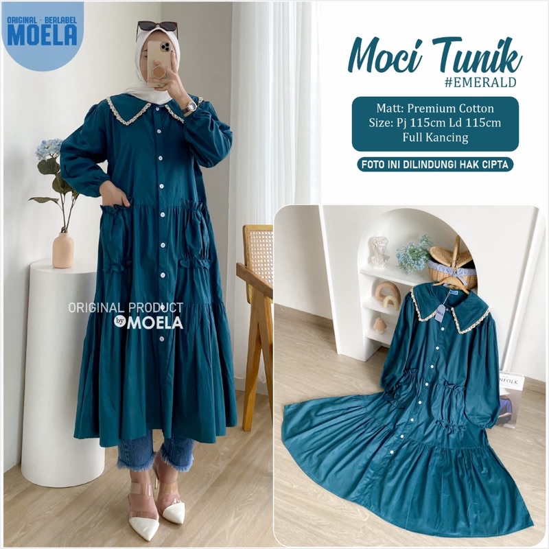 GAMIS WANITA MOCI TUNIK BY MOELA