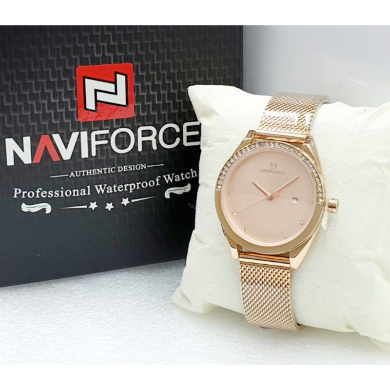 Jam Tangan Wanita Naviforce Original 5015 Tahan Air Garansi 1 Tahun Gratis Ongkir COD