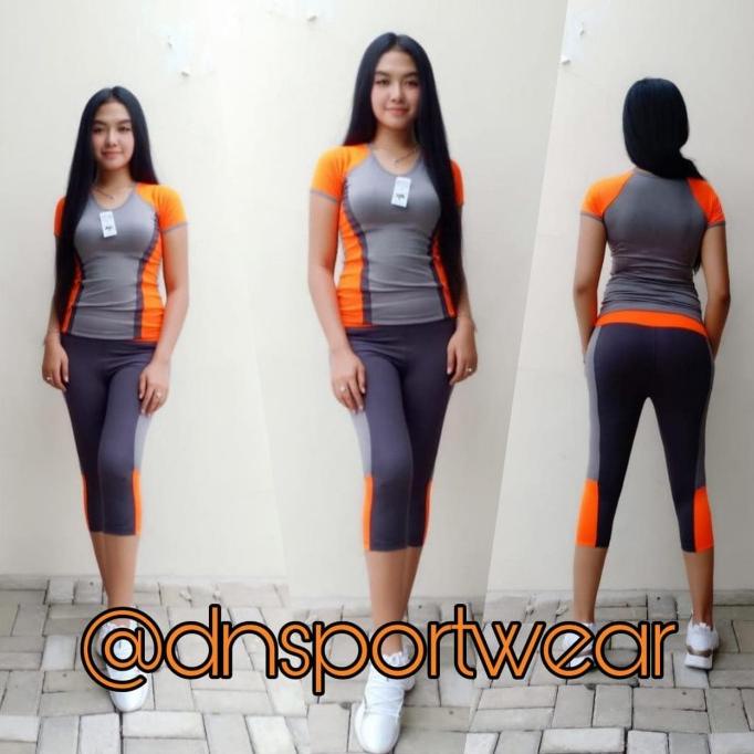 Pakaian Olahraga Wanita Stelan Baju Senam Jumbo Xxxl Sampai 5L