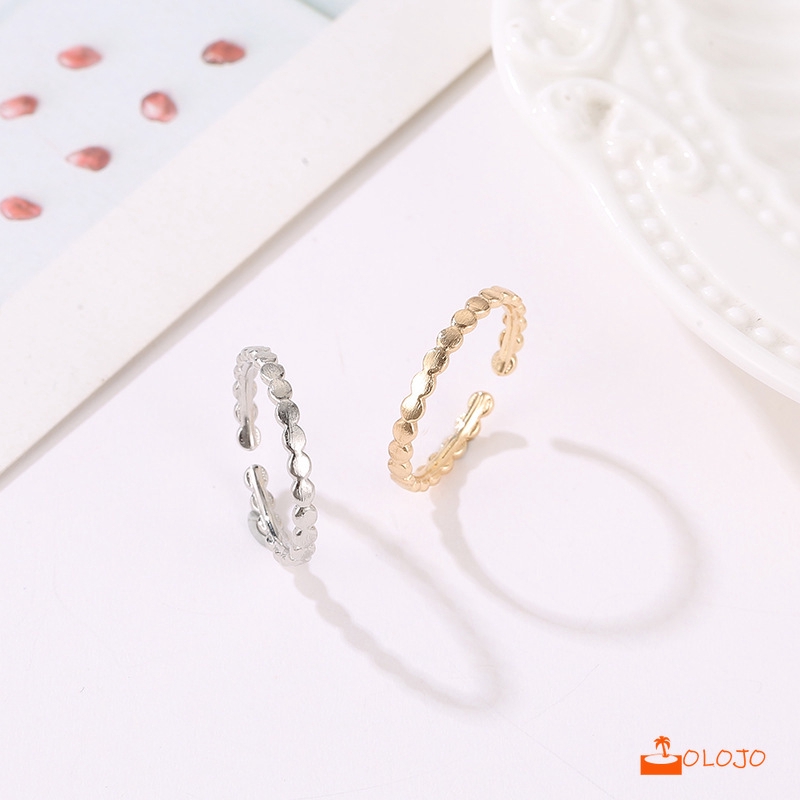 OLOJO Pembukaan Cincin  Charms Gelombang  Versi korea Adjustable Jewelry