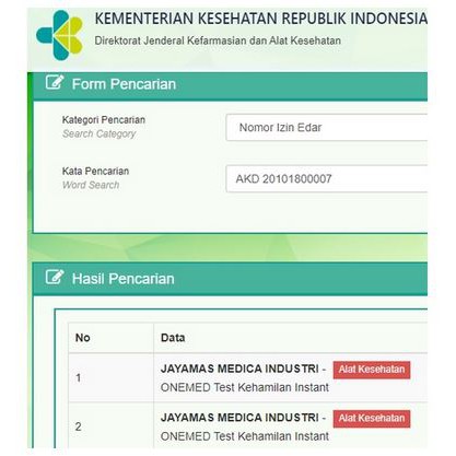 Tes Kehamilan Instant OneMed TestPack Tespek