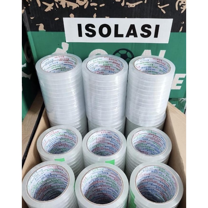

ISOLASI / SELOTIP SUPER MURAH PROMO BENING 1/2 " X 72 Y HARGA DUSAN