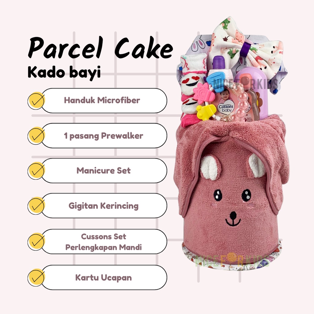 Parcel Cake Kado Bayi / Baby Hampers GIft Set / Kado Bayi Baru Lahir