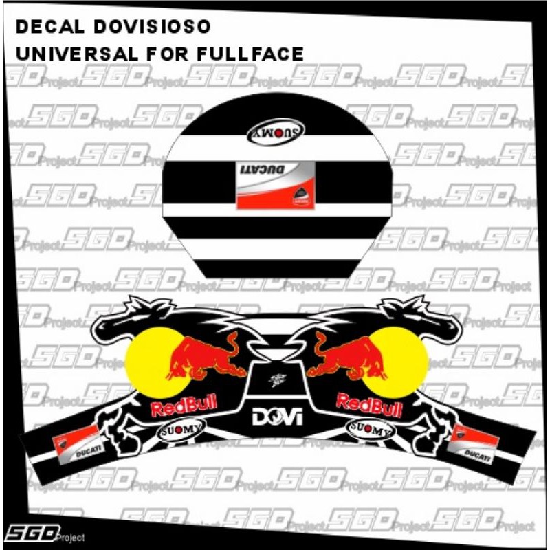 Stiker Decal Helm Motif Dovi sioso Universal Fullface