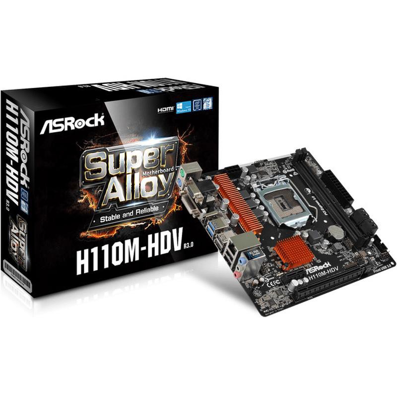 Jual Mb Motherboard Asrock H110 M-Hdv R3.0 - Asrock H110M Hdv R3.0 Murah