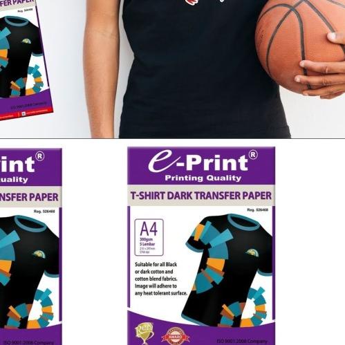 

☋ E-Print T-Shit Dark Transfer paper A4 300 gms ◘