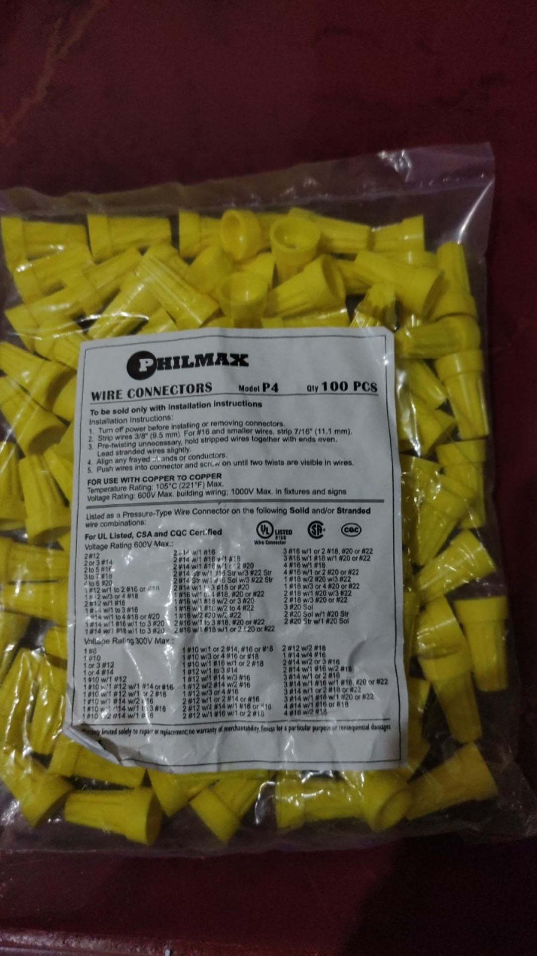 Lasdop Kabel Warna Kuning2- 4 Mm Merk Philmax