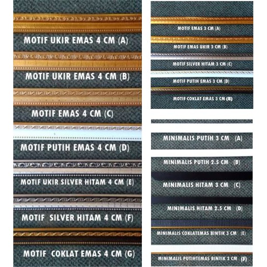 Pigura Potongan 2.5 - 3 cm