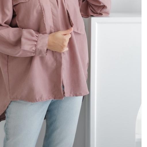Faforbea Jisoo Shirt - Oversize Shirt Baby Corduroy