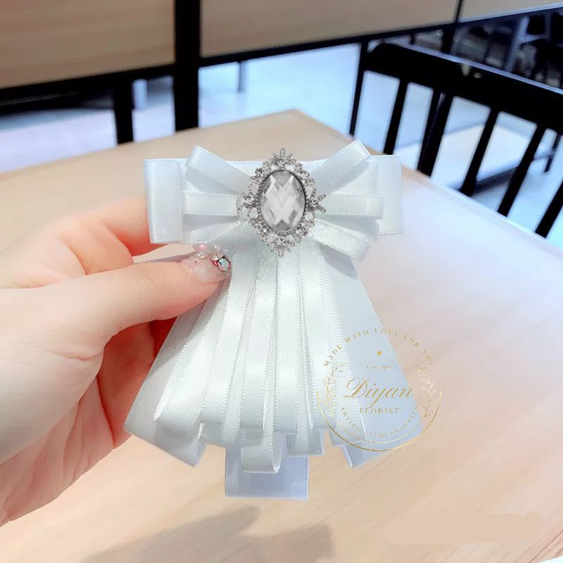 pita hias aplikasi korean ribbon brooch