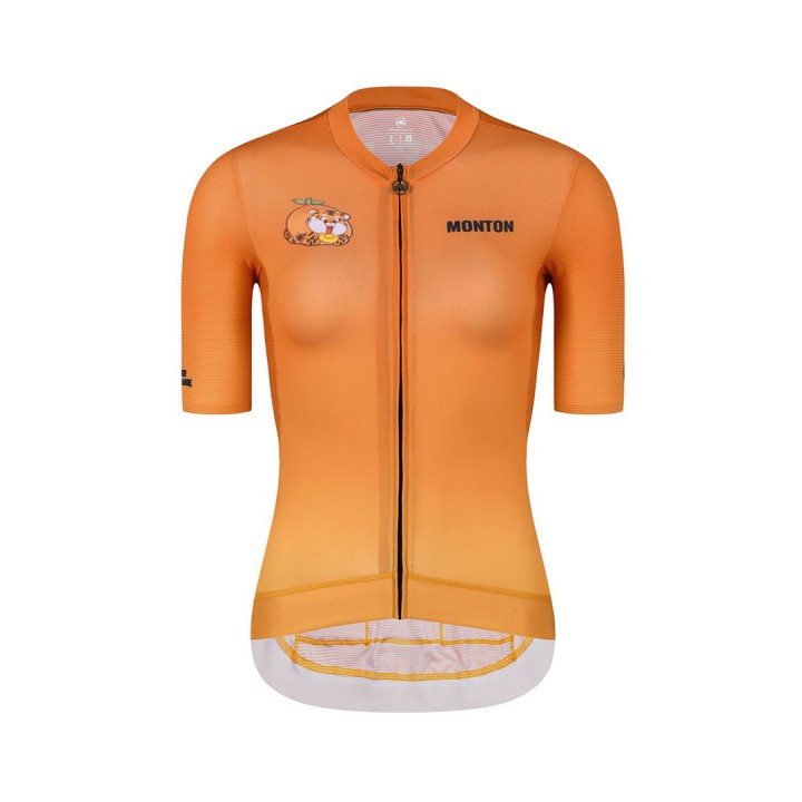 Jersey Sepeda Monton Womens Short Sleeve Jersey Urban Tiger Orange