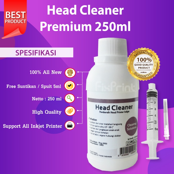 Head Cleaner 250ml Cartridge Printer Canon 810 811 745s 746 HP 680 802