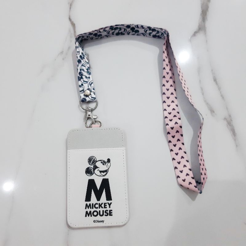 

Name Tag ID Card Lanyard Disney Pink