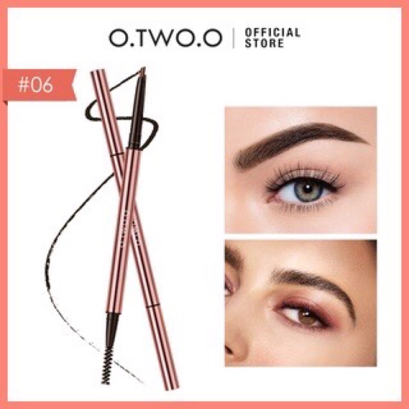 O.TWO.O Eyebrow Pencil Double-headed High Pigment Long Lasting Waterproof Brow Makeup otwoo Triangle