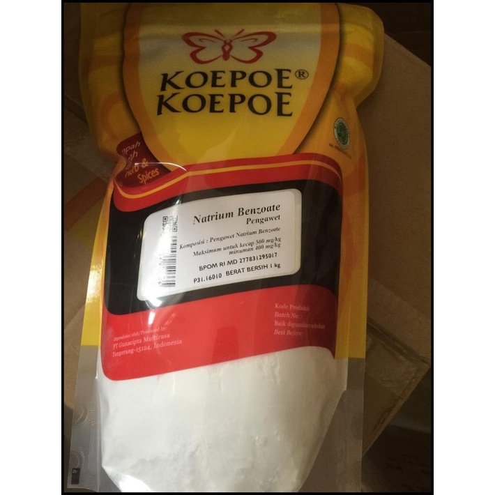 

Natrium Benzoate Koepoe Koepoe 1 Kg Benzoat Pengawet Makanan Kupu Kupu