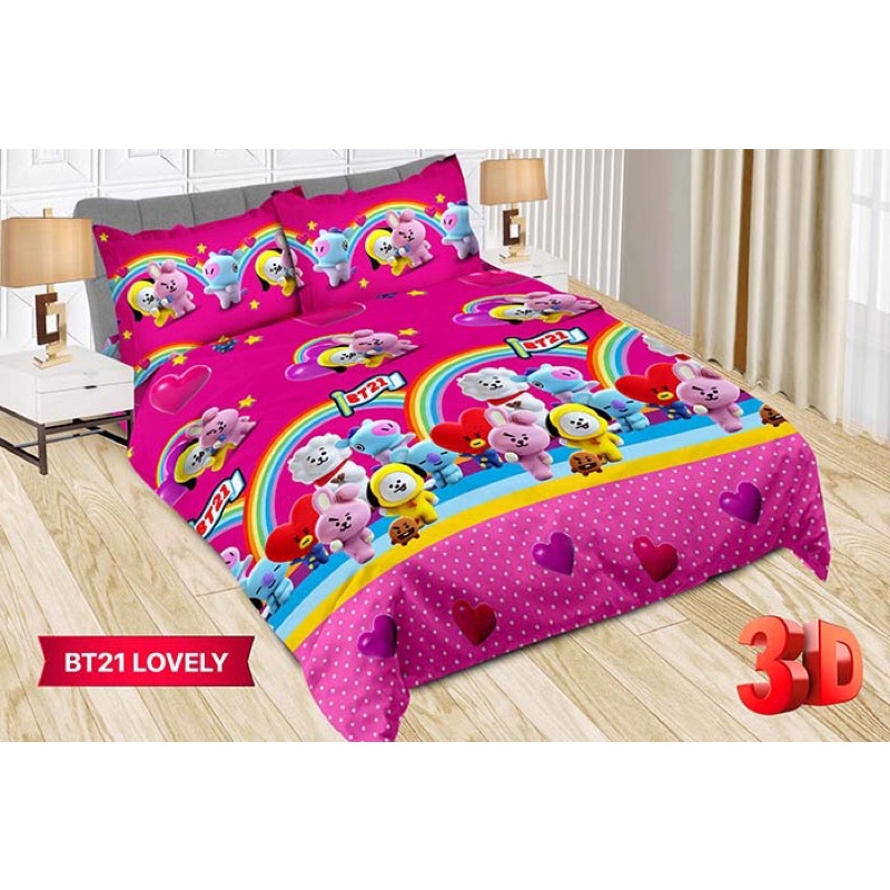 Sprei Bonita 180x200 Sprei Bonita King Sprei Bonita No.1 Motif BTS BT21 Lovely